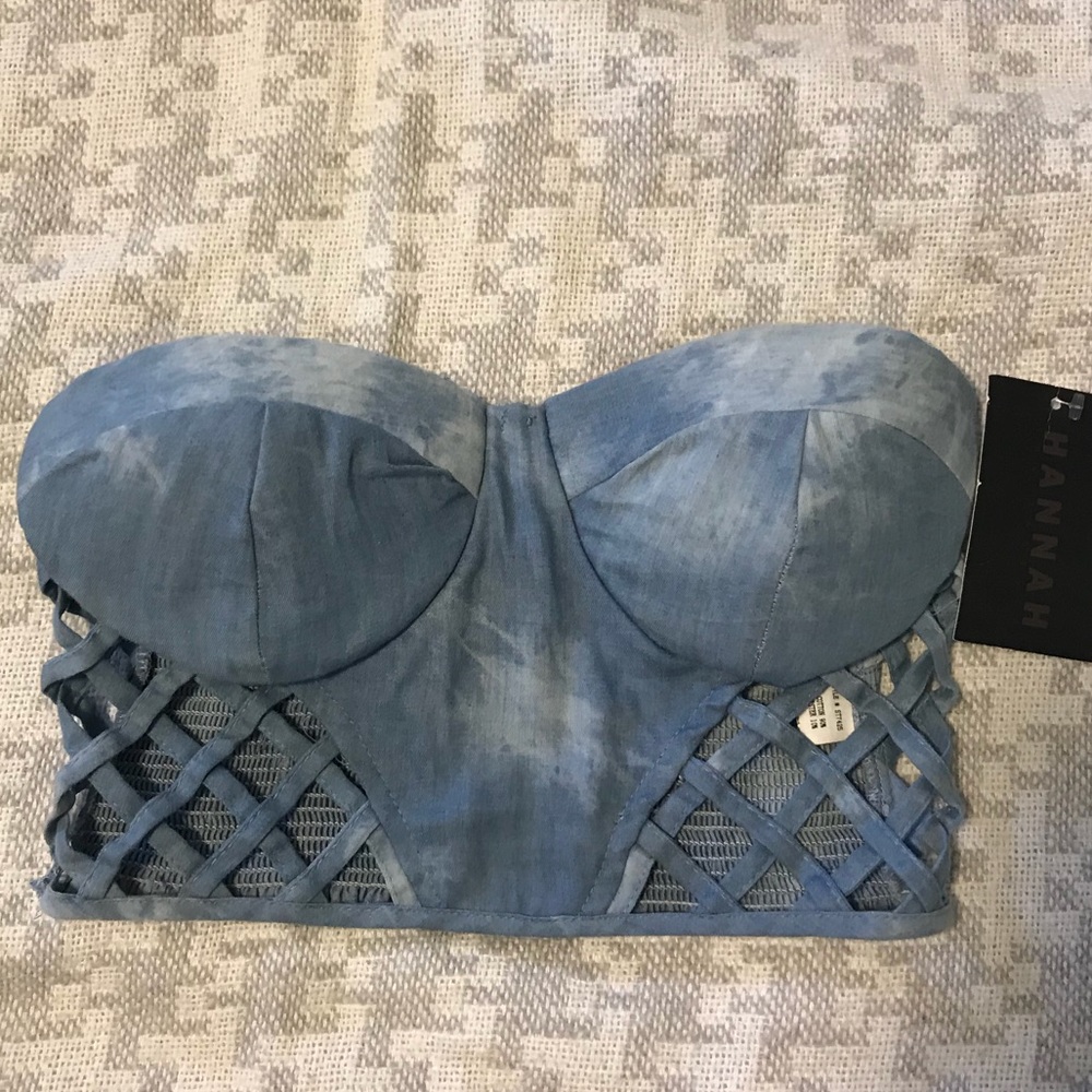 Soft blue crop top